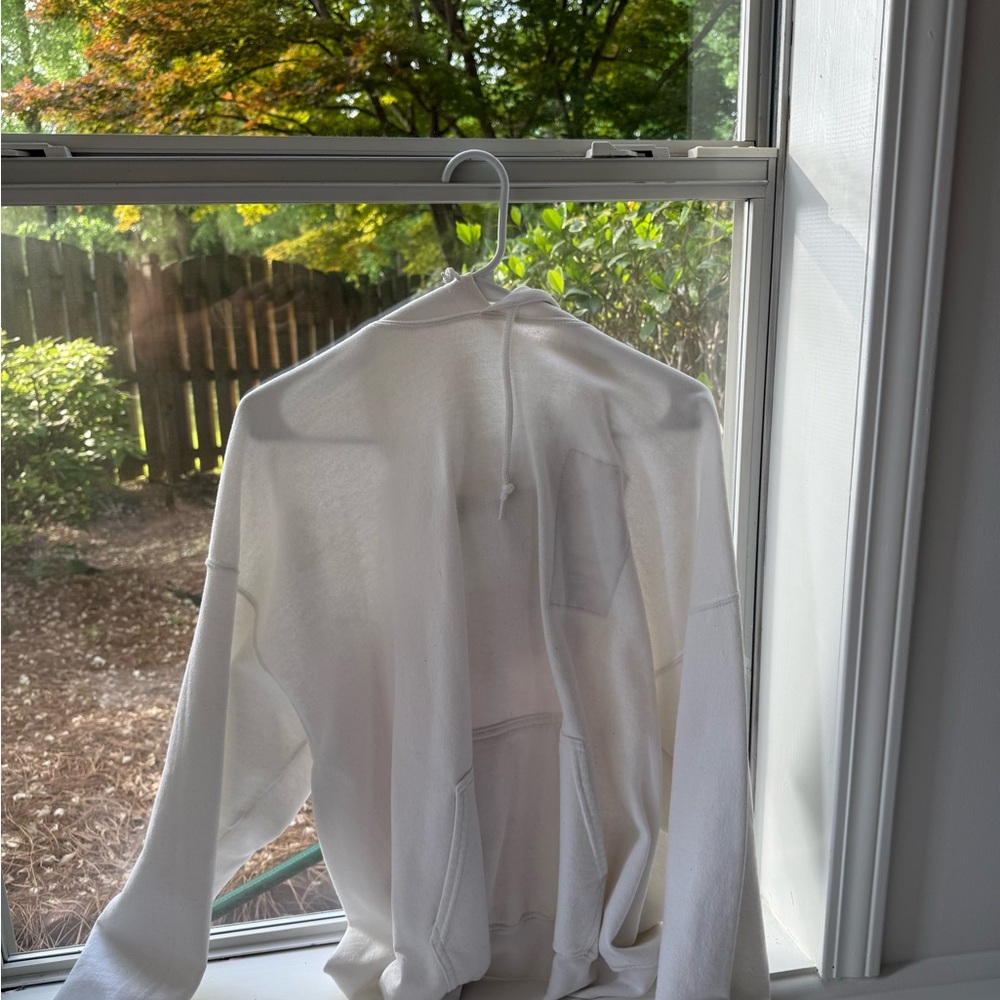 White Lonely Ghost Ghostly Florals Hoodie